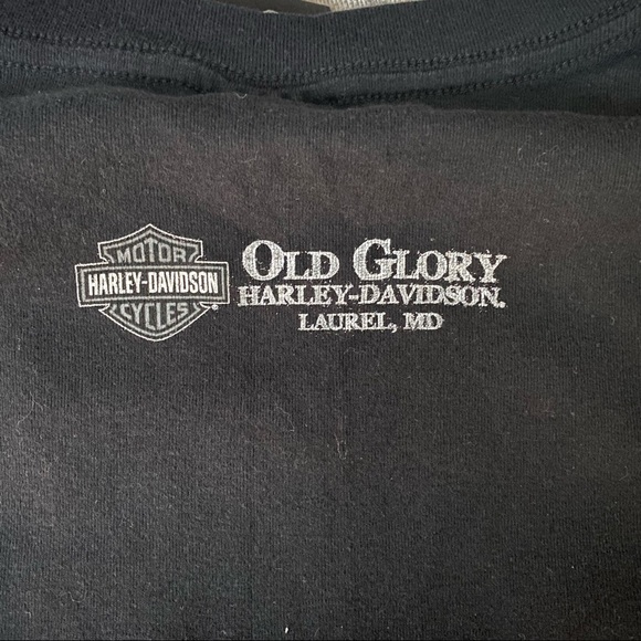 Harley-Davidson Scoop Neck Tee, Pink/Black Logo - Picture 5 of 5